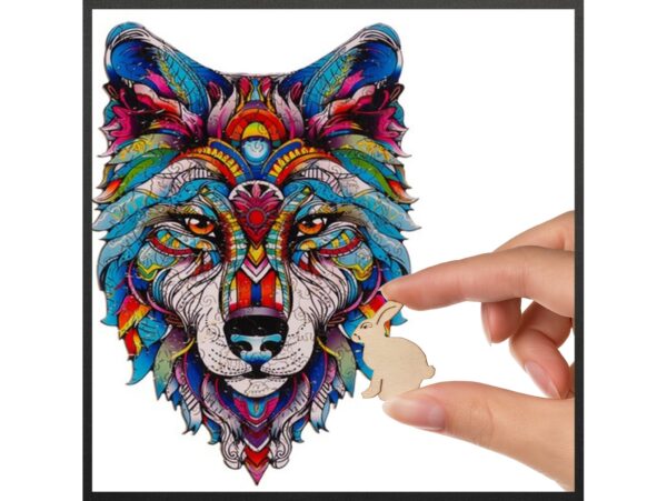 UKŁADANKA DREWNIANA PUZZLE - wilk