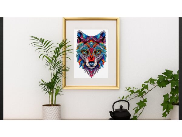 UKŁADANKA DREWNIANA PUZZLE - wilk