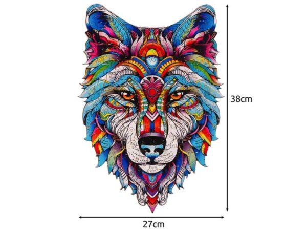 UKŁADANKA DREWNIANA PUZZLE - wilk