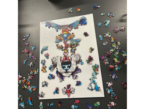 UKŁADANKA DREWNIANA PUZZLE - wilk