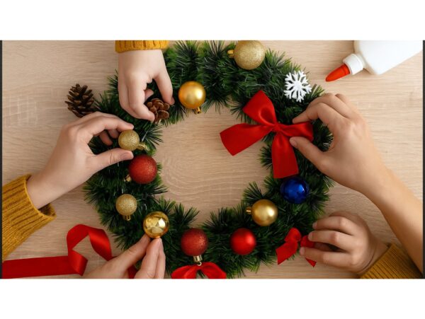 WIANEK OZDOBNY NA DRZWI STROIK 40cm - typ 2