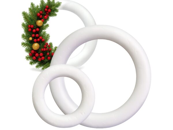 WIANKI KÓŁKA STYROPIANOWE DO ZDOBIENIA STROIK 2SZT