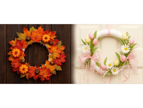 WIANKI KÓŁKA STYROPIANOWE DO ZDOBIENIA STROIK 2SZT