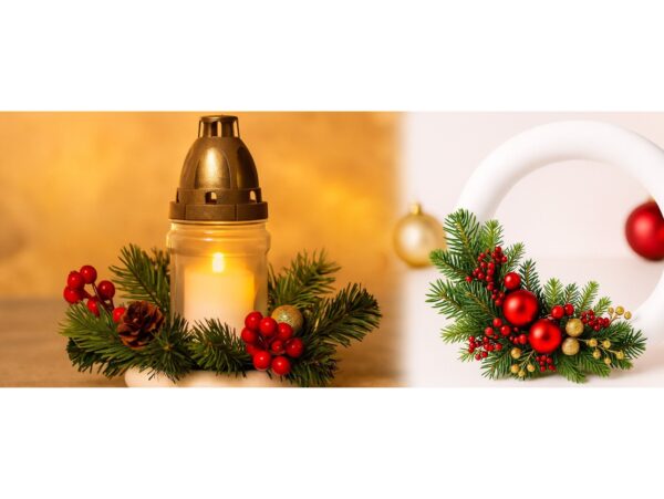 WIANKI KÓŁKA STYROPIANOWE DO ZDOBIENIA STROIK 2SZT