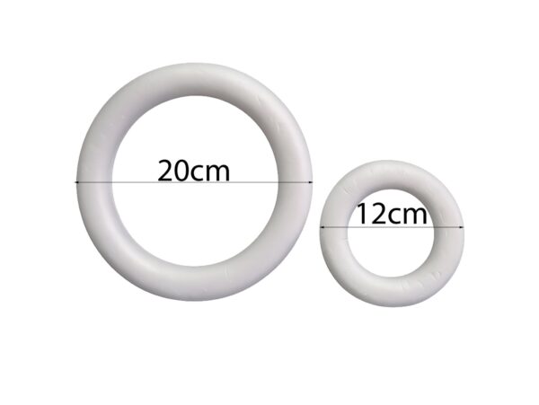 WIANKI KÓŁKA STYROPIANOWE DO ZDOBIENIA STROIK 2SZT