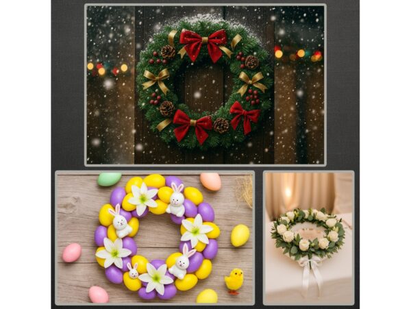 WIANKI KÓŁKA STYROPIANOWE DO ZDOBIENIA STROIK 2SZT