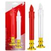 ŚWIECA ŚWIĄTECZNA ŚWIECZKA LED 2SZT - biały i czerwony