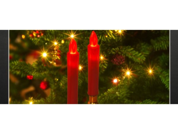 ŚWIECA ŚWIĄTECZNA ŚWIECZKA LED 2SZT - biały i czerwony
