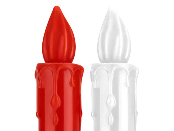 ŚWIECA ŚWIĄTECZNA ŚWIECZKA LED 2SZT - biały i czerwony