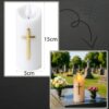 ŚWIECZKA NA BATERIE LED WKŁAD ZNICZ FALA 15cm