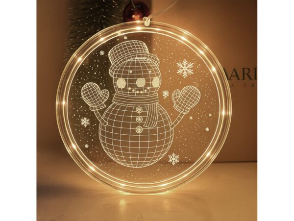 WITRAŻ LED ŚWIĄTECZNY ZAWIESZKA - bałwan