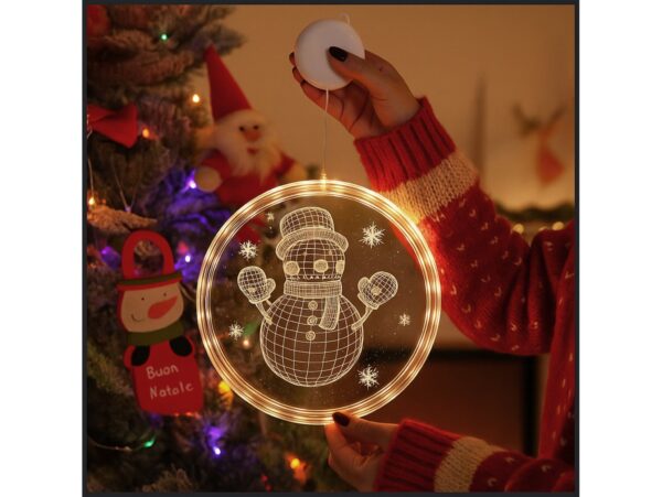 WITRAŻ LED ŚWIĄTECZNY ZAWIESZKA - bałwan