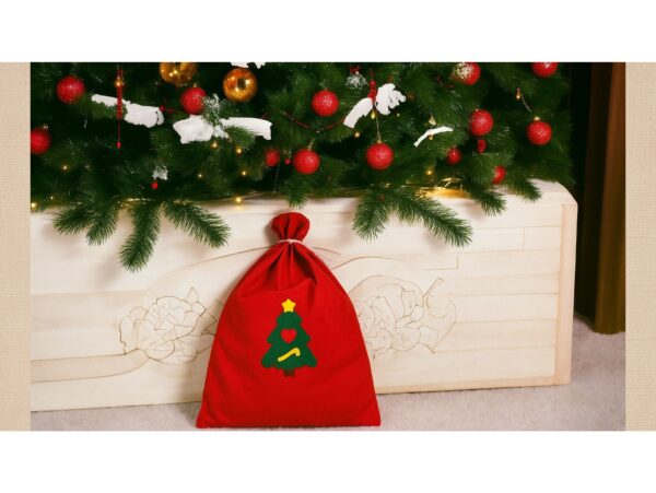 WOREK ŚWIĘTEGO MIKOŁAJA 40x49 - choinka