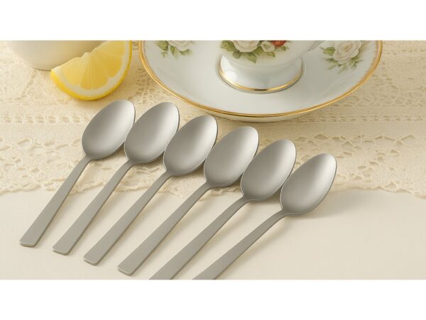 ŁYŻECZKA ŁYŻECZKI KOMPLET 6SZT 14CM - gładki kwadratowy