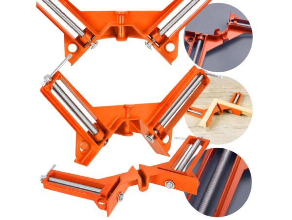 ZACISK ŚCISK STOLARSKI KĄTOWY 8" - pomarańczowy