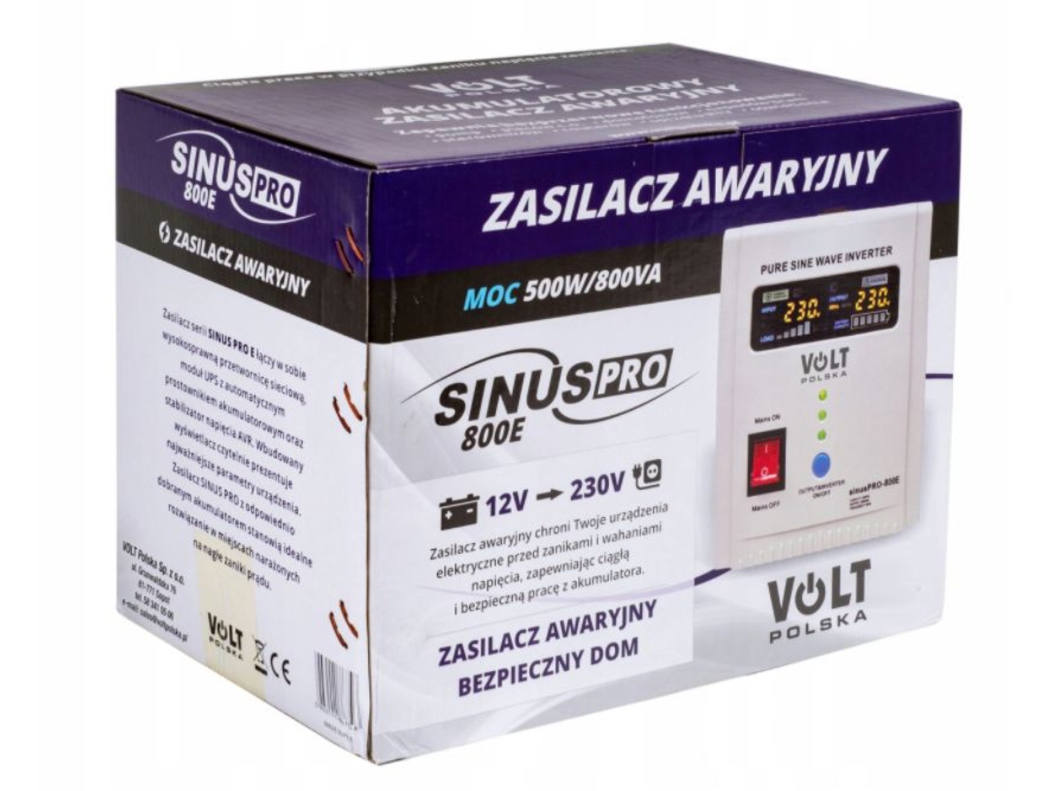 ZASILACZ AWARYJNY UPS PRO 800VA 500 PIECA CO POMPY