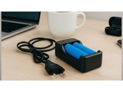 ŁADOWARKA OGNIW BATERII 18650 + 2 AKUMULATORY 6000