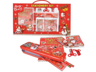 ARTYKUŁY SZKOLNE ŚWIĄTECZNE W PUDEŁKU ZESTAW KREATYWNY
