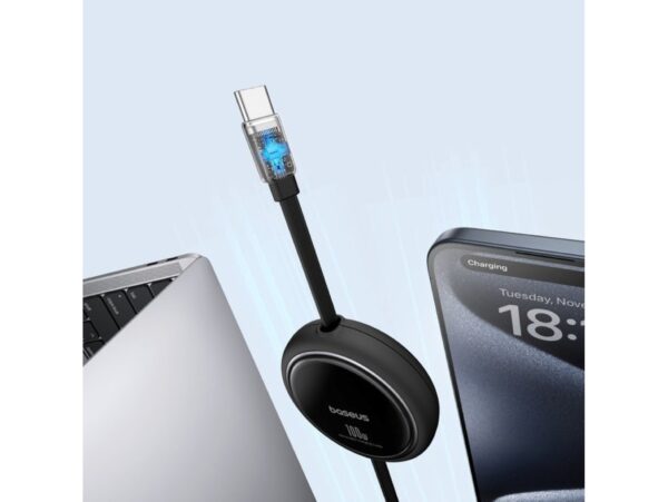 BASEUS KABEL Z REGULACJĄ DŁUGOŚCI USB-C TYPE-C POWER DELIVERY 100W 1M
