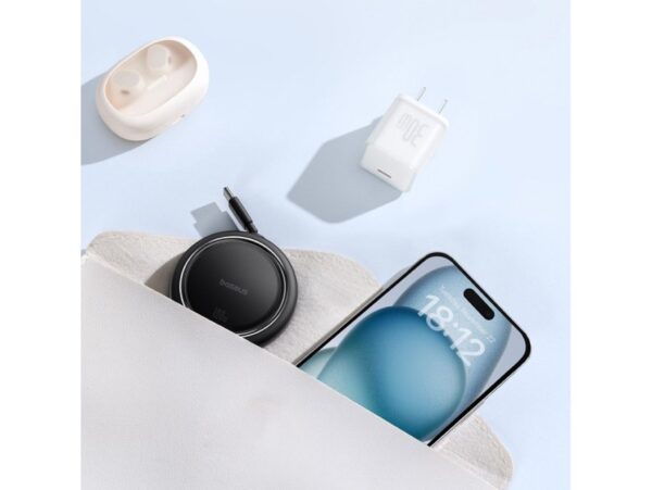 BASEUS KABEL Z REGULACJĄ DŁUGOŚCI USB-C TYPE-C POWER DELIVERY 100W 1M