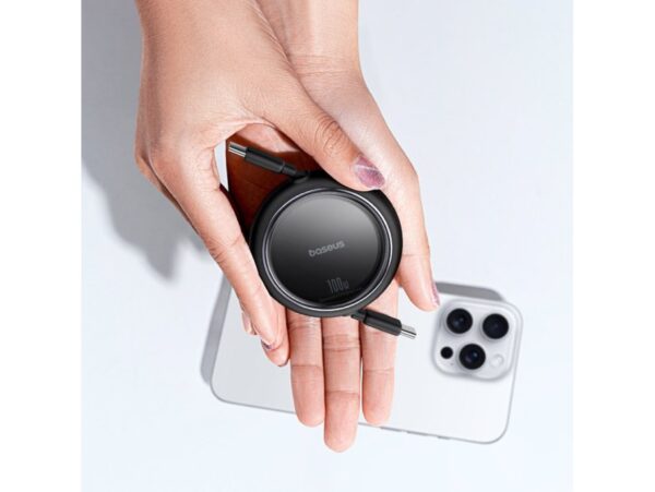 BASEUS KABEL Z REGULACJĄ DŁUGOŚCI USB-C TYPE-C POWER DELIVERY 100W 1M