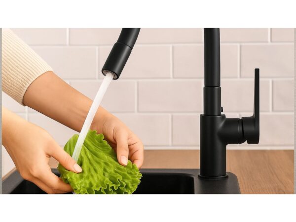 BATERIA KUCHENNA ZLEWOZMYWAKOWA GIĘTKA ELASTYCZNA KRAN 360°