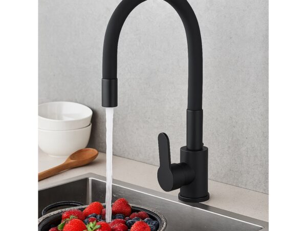 BATERIA KUCHENNA ZLEWOZMYWAKOWA GIĘTKA ELASTYCZNA KRAN 360°