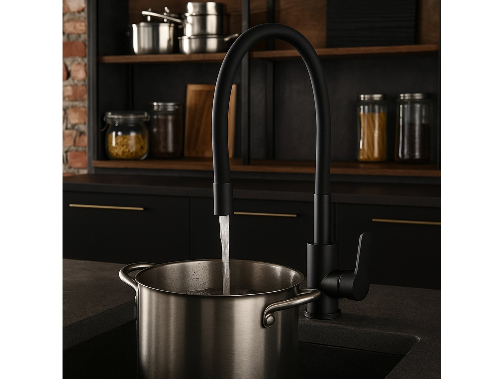 BATERIA KUCHENNA ZLEWOZMYWAKOWA GIĘTKA ELASTYCZNA KRAN 360°