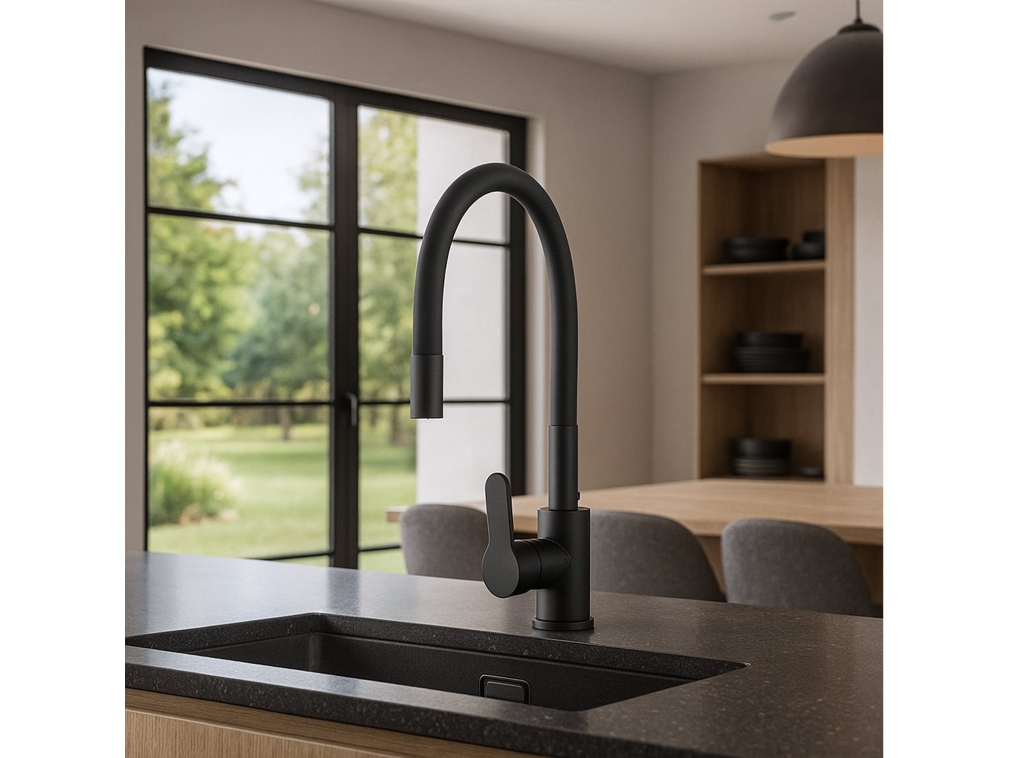 BATERIA KUCHENNA ZLEWOZMYWAKOWA GIĘTKA ELASTYCZNA KRAN 360°