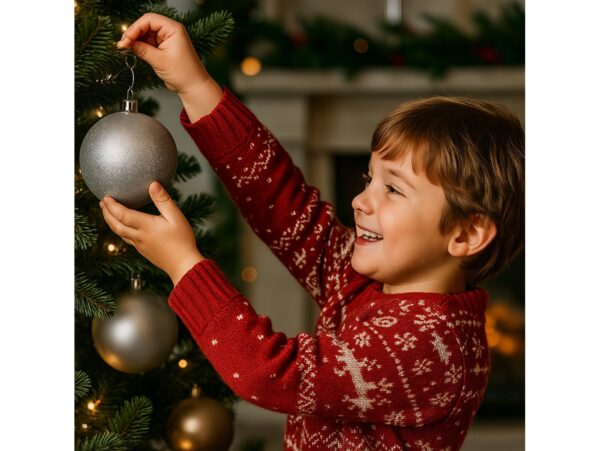 BOMBKI CHOINKOWE TUBA 10CM 4SZT - srebrny