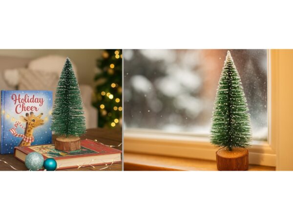 CHOINKA Z BROKATEM 20CM 5SZT