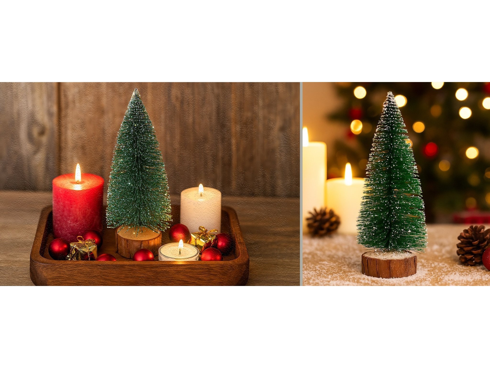 CHOINKA Z BROKATEM 20CM 5SZT