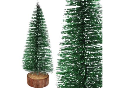 CHOINKA Z BROKATEM 20CM - zielony