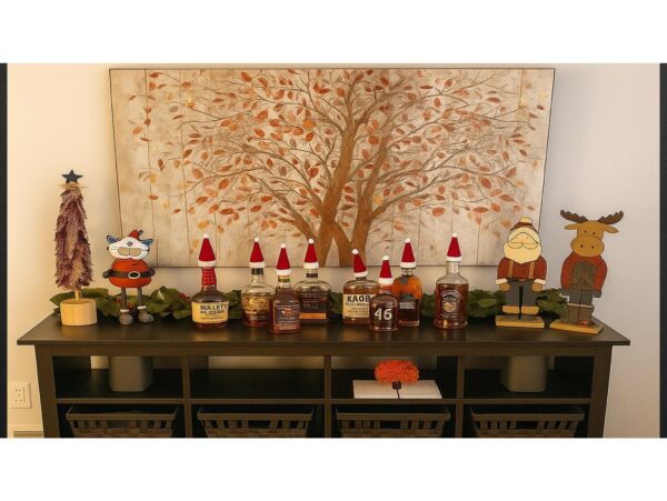 CZAPKA MIKOŁAJA NA BUTELKĘ SZTUĆCE 10SZT OZDOBY