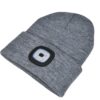 CZAPKA ZIMOWA Z LAMPKĄ LED - szary