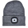CZAPKA ZIMOWA Z LAMPKĄ LED - szary