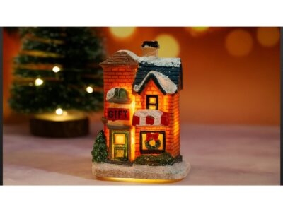 DOMEK LED DEKORACJA ŚWIĄTECZNA - domek 8x5,5x5cm