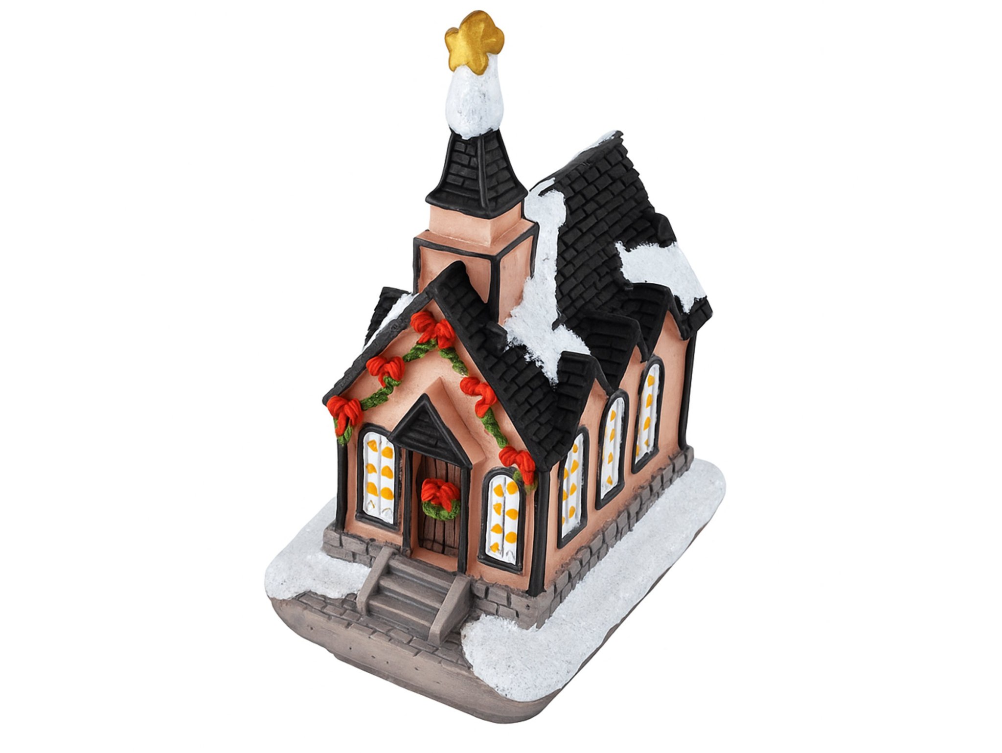 DOMEK LED DEKORACJA ŚWIĄTECZNA - kościół 8,5x6,5x4cm