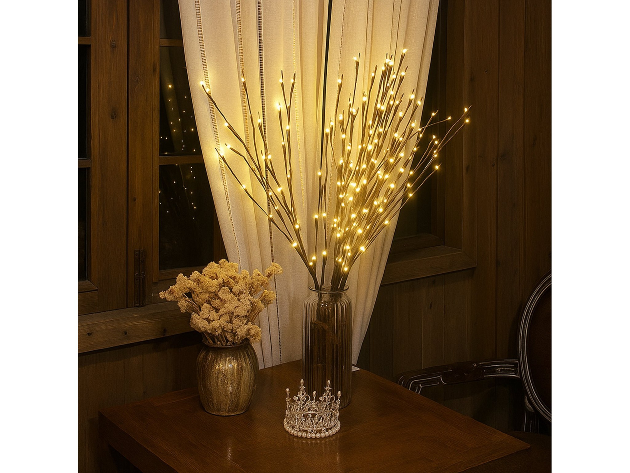 DRZEWKO ŚWIĄTECZNE LED 70cm 20LED - ciepły biały