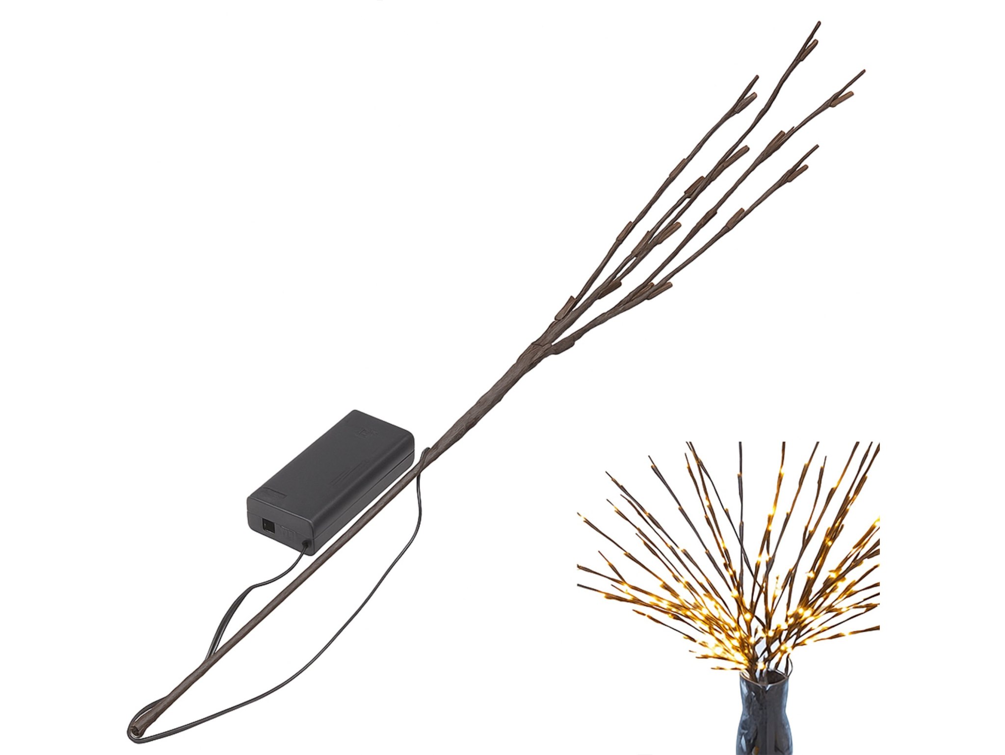 DRZEWKO ŚWIĄTECZNE LED 70cm 20LED - ciepły biały