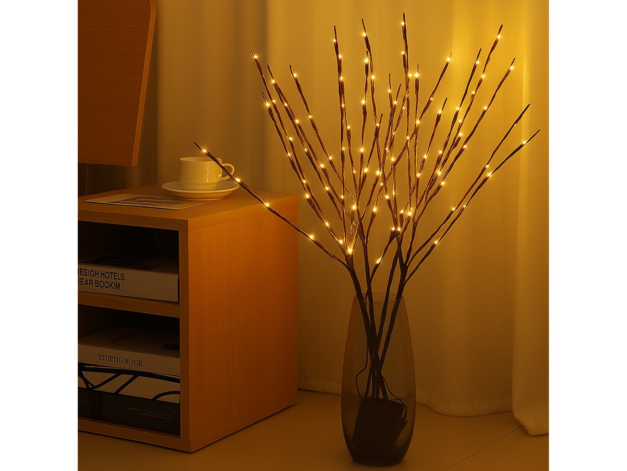 DRZEWKO ŚWIĄTECZNE LED 70cm 20LED - ciepły biały