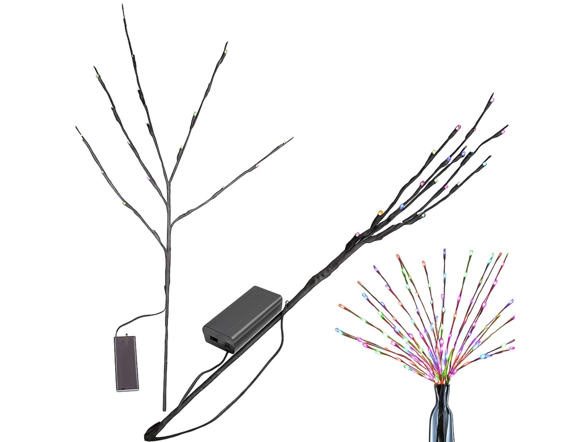 DRZEWKO ŚWIĄTECZNE LED 70cm 20LED - zimny biały