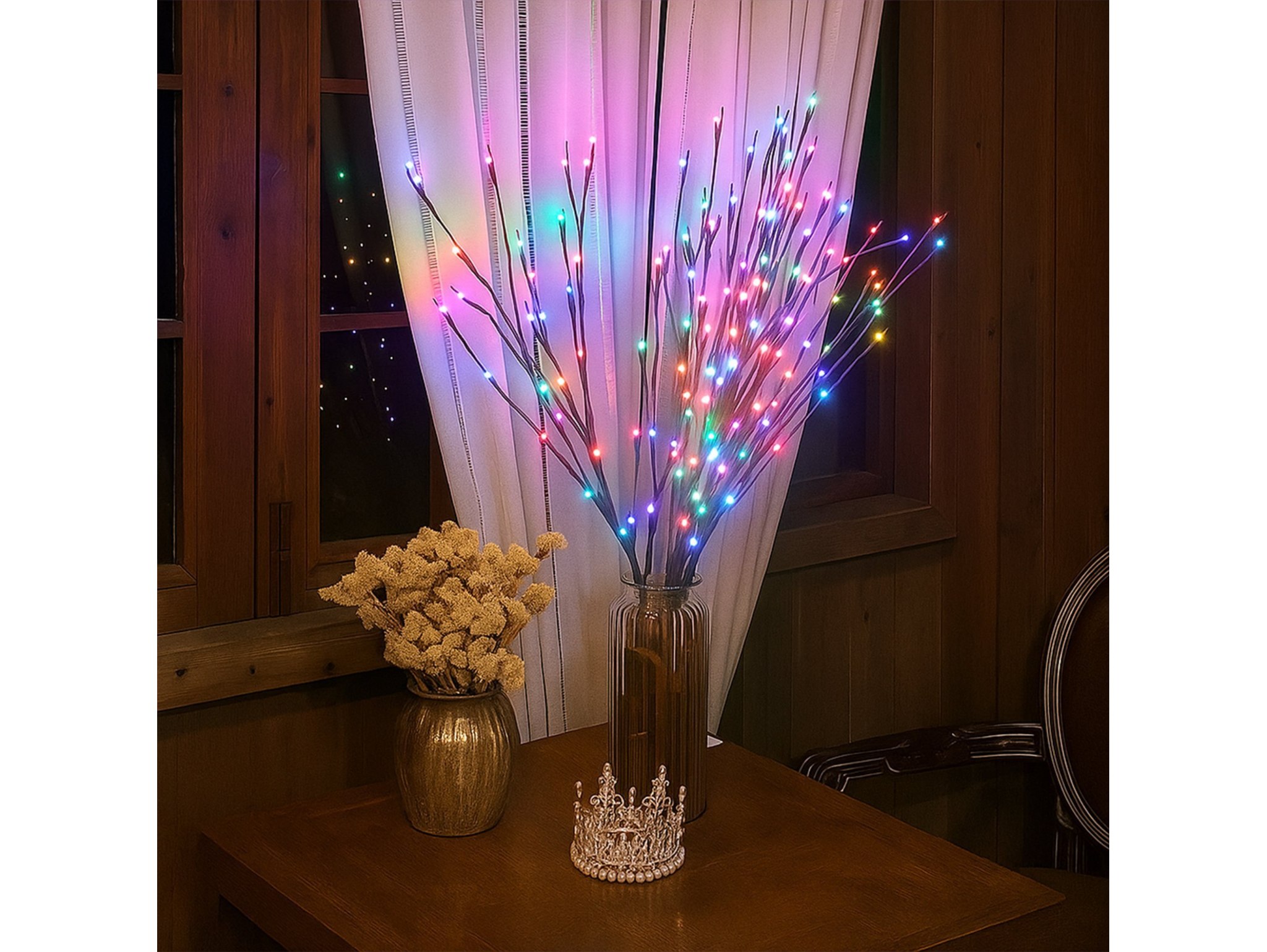 DRZEWKO ŚWIĄTECZNE LED 70cm 20LED - zimny biały