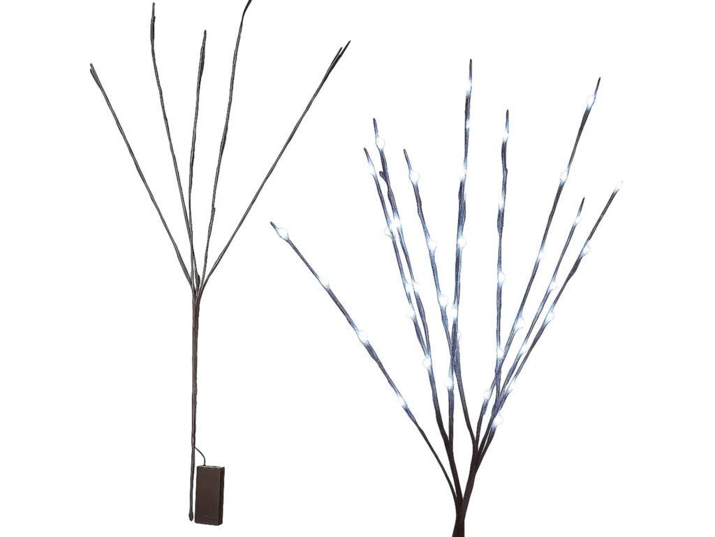 DRZEWKO ŚWIĄTECZNE LED 70cm 20LED - zimny biały