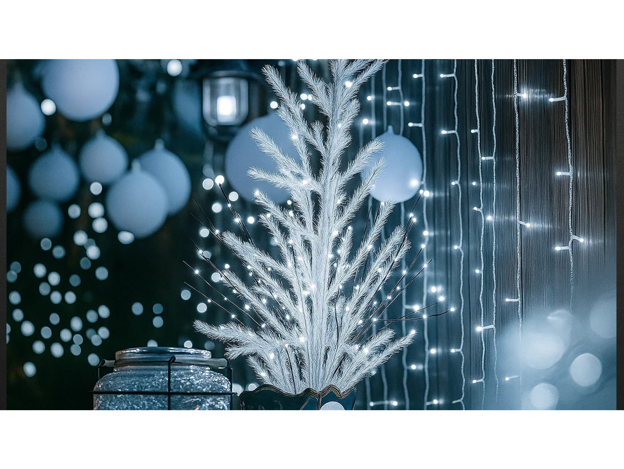 DRZEWKO ŚWIĄTECZNE LED 70cm 20LED - zimny biały