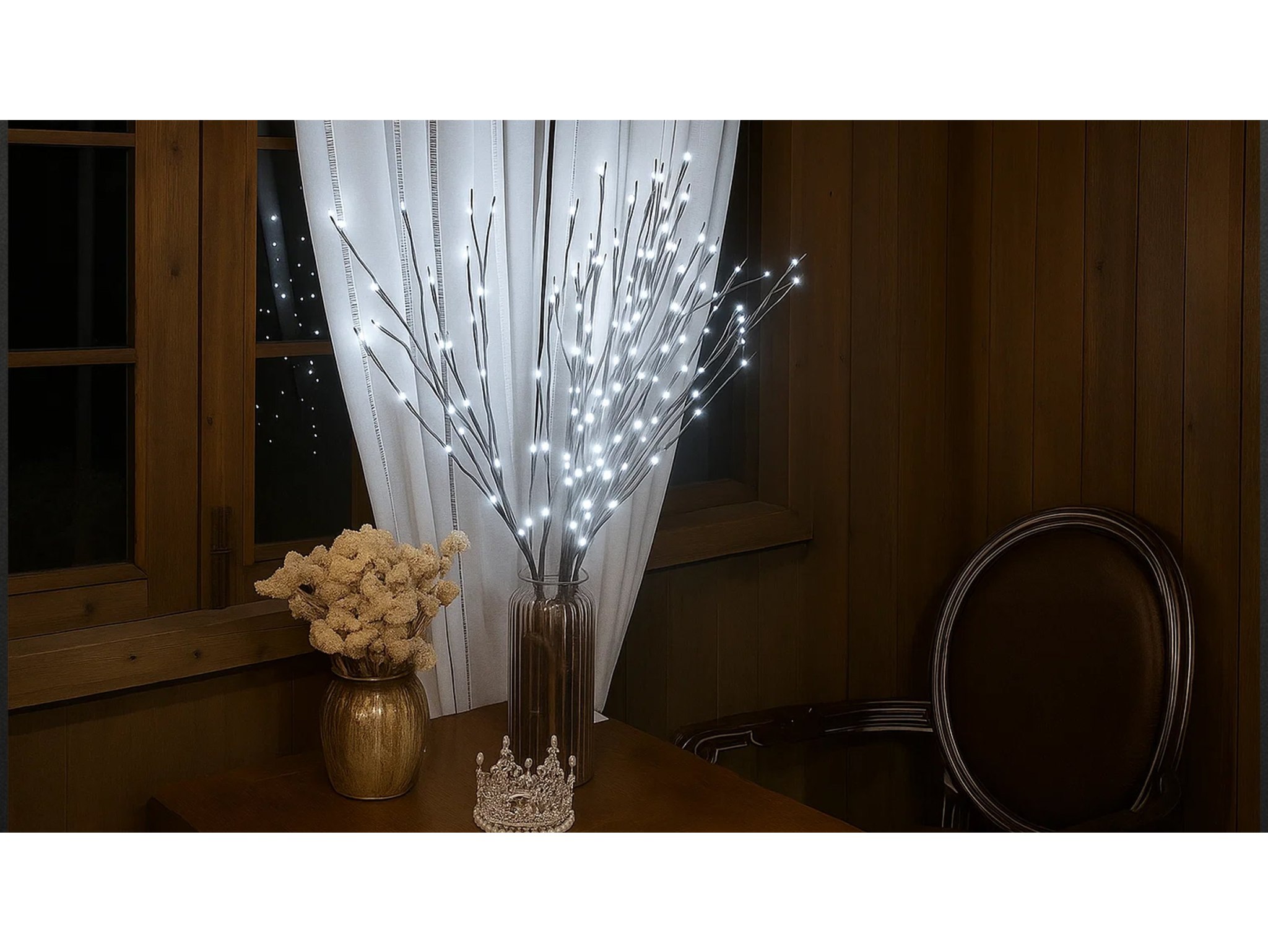 DRZEWKO ŚWIĄTECZNE LED 70cm 20LED - zimny biały