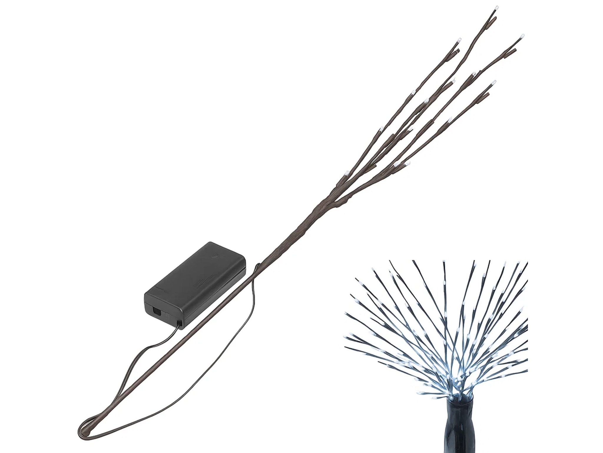 DRZEWKO ŚWIĄTECZNE LED 70cm 20LED - zimny biały