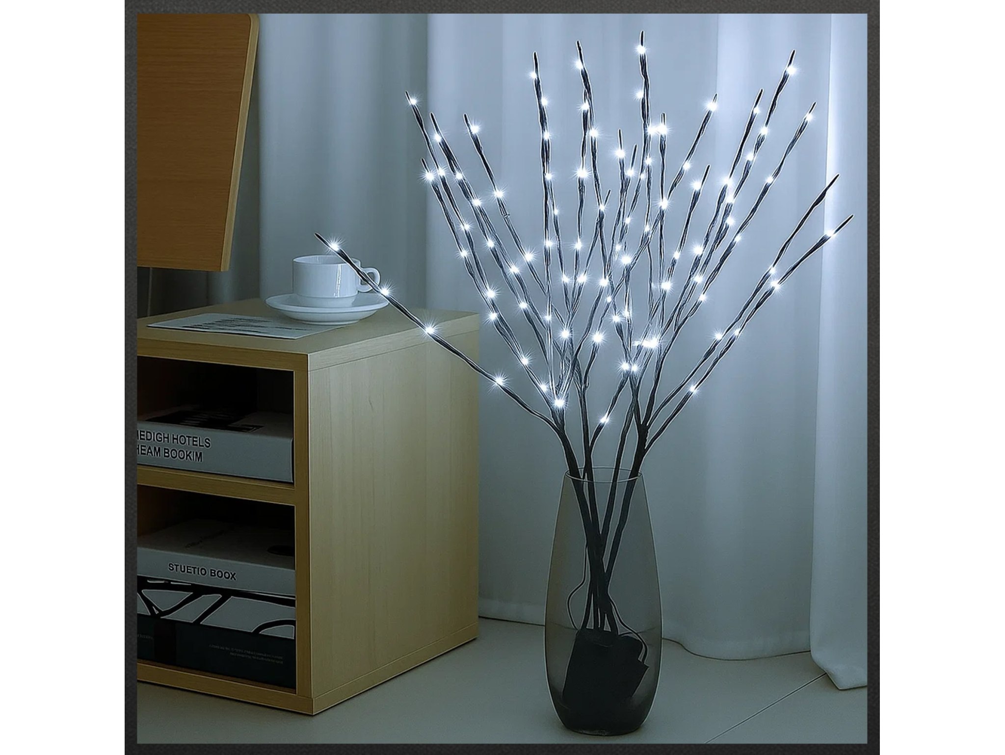 DRZEWKO ŚWIĄTECZNE LED 70cm 20LED - zimny biały