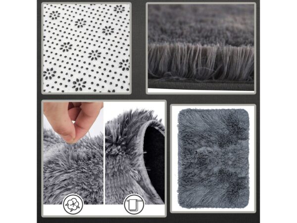 DYWANIKI ŁAZIENKOWE KOMPLET 3 SZT - szary