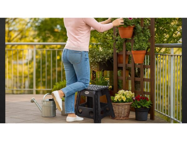 EASYFORM TABORET STOŁEK SKŁADANY 39CM - czarny